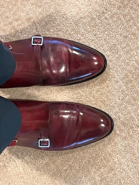 “Poitier” double monk size 8.5 (US 9.5) in oxblood main image 9